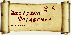 Marijana Vatazević vizit kartica